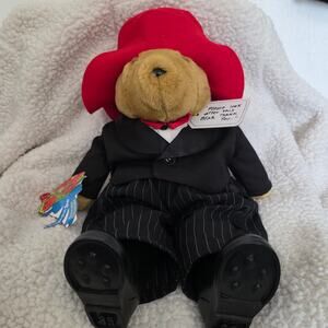 Vintage Paddington Bear  1999 Commemorative Millennium Red Hat Tuxedo Plush NWT
